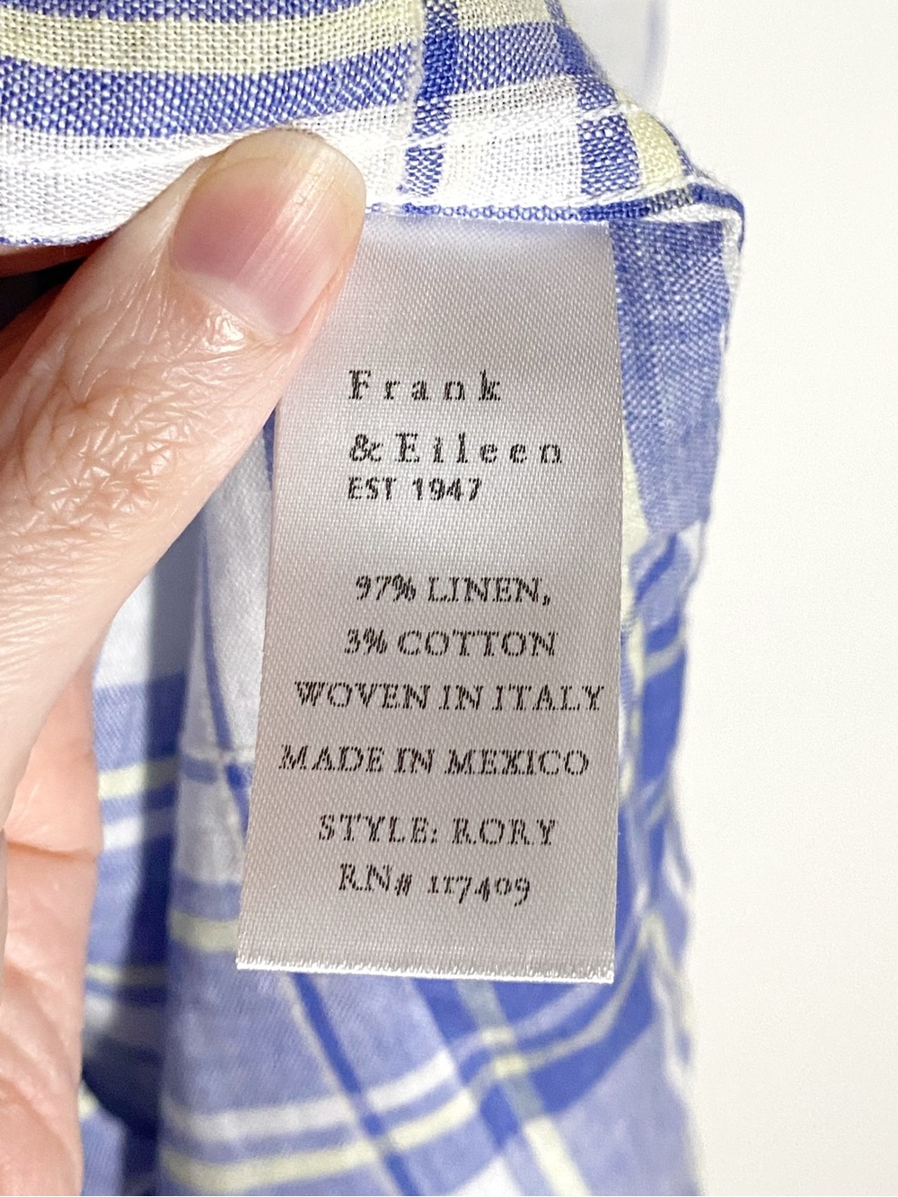 Frank & Eileen Rory Linen Maxi Shirt Dress Plaid - Picture 7 of 7